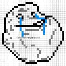 Minecraft Pixel Art Templates Forever Alone Face Pixel Art Minecraft Pixel Art Pixel Art Templates