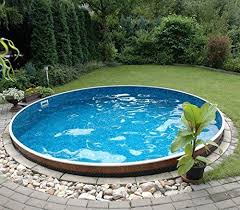 Swimming Pool Kit 12ft Round Amazon Co Uk Garden Outdoors Backyard Pool Pool Landscape Design Round Pool