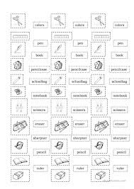 Each link will take you to the article where you can download the printables for free. School Items Cut Paste And Match English Esl Worksheets For Distance Learning And Physical Classrooms