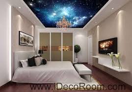 Starry Sky Galaxy Space Wallpaper Wall Decals Wall Art Print Business Kids Wall Paper Nursery Mural Home Decor Removable Wall Stickers Ceiling Decal Ceiling Murals Room Wall Painting Nursery Wallpaper