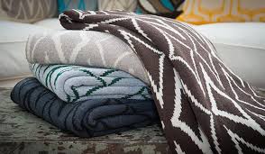 Printed recycled forsted fluffy blanket, reversible to sherpa. Cozy Up With Recycled Cotton Blankets From Evermore Living