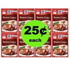 Homemade gravy is primarily made with fat drippings, and flour resulting in a very high fat content food. Fill Up The Gravy Boat With 25 Mccormick Brown Gravy Packets At Winn Dixie Ends 4 3