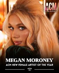 Congratulations to the 2024 New Female Artist of the Year winner, Megan  Moroney! This talented artist made a striking entrance with her debut  single, "Tennessee Orange," and has not slowed down since!