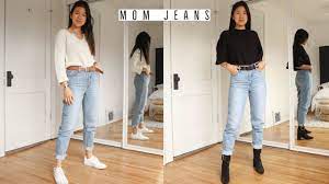 Look for jeans that are cut off and frayed at the bottom, feature unique patchwork or in a trendy darker wash. Mom Jeans 5 Ways To Style Youtube