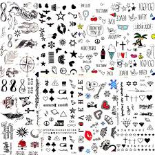 Comment dessiner cute love heart et easy. Tatouage Temporaire De Levres Et Feuilles Noires Dessin Anime Mignon Etoile Autocollant Amour Femmes Art Du Corps Tatouage Pour Enfants Etanche Aliexpress