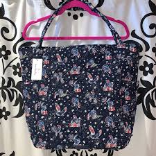 NWT Vera Bradley Bright Tote Holiday Owls Large Zippered Tote Retail $88