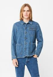 Mango U Ahmedabad Mango Blouson Denim Jacket Medium Blue