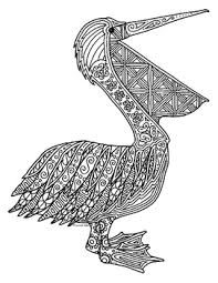 Coloured pencils, pens, fineliners, watercolour, and more, as you can choose the paper you print on. Pelican Bird Zentangle Coloring Page By Pamela Kennedy Tpt