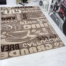 Kaffee Design Teppich Kuchenlaufer Trendig Verschiedene Schriftarten Und Muster In Beige Ideal Fur Die Lounge Oder Kuche Oko Tex Zertifiziert Masse 80x150 Teppich Kuchenlaufer Teppichlaufer