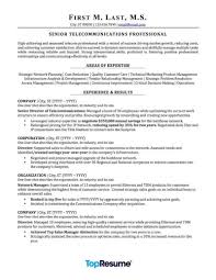 Telecommunications Resume Sample Professional Resume Examples Topresume