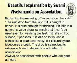 beautiful explanation by swami vivekananda on association