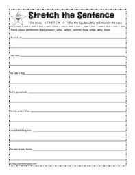 Stretch The Sentence Worksheet In 2020 Sentences Sentence Activities Worksheets