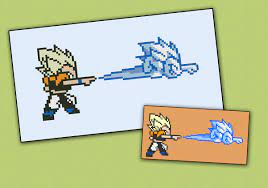 One of dragon ball z's earliest reveals was that goku, protagonist of the original dragon ball anime, actually isn't human, but saiyan, a warrior race mostly exterminated by frieza. Dragon Ball Z Legendary Super Warriors Gotenks Sprite Digital Cross Stitch Pattern