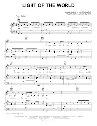 Lauren Daigle Light Of The World Sheet Music Notes Chords Score Download Printable Pdf In 2020 Sheet Music Notes Light Of The World Christmas Sheet Music