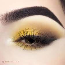 Yellow Summer Makeup Sombra De Ojos Azul Maquillaje De Ojos Sombra De Ojos Amarilla