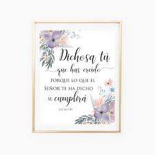 Spanish Bible Verse Print Printable Wall Art Bible Verse Etsy Bible Verse Art Print Bible Verse Prints Wall Printables