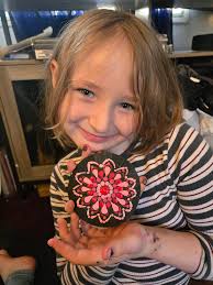 So proud, my daughter's (LauraMay) first creation and she is only 42 hehe.  Seriously though, we have 10 grandchildren (3 children ) and gave rock art  books, acrylic paints, applicators and varnish