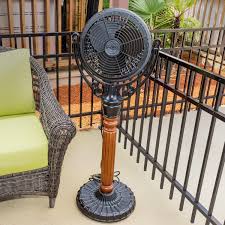 Fanimation Old Havana Outdoor Pedestal Mounted Fan Black Ultimate Patio Patio Fan Outdoor Fans Patio Pedestal Fan