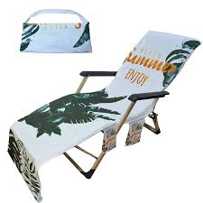 They feature a 4… fattowels. Beach Towel Chair Covers Pool Lounge Chair Covers Towel With Pockets Beach Towel Covers For Chaise Lounge Chairs Green Leaves Quick Dry Towel Covers For Hotel Holiday Sunbathing No Chair Buy Online