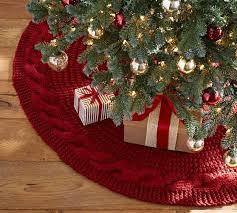 Chunky Cable Knit Tree Skirt Pottery Barn Christmas Christmas Decor Diy Pottery Barn Christmas Decor