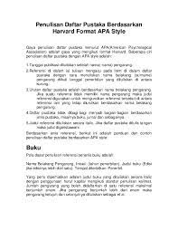 0 ratings0% found this document useful (0 votes). Pdf Penulisan Daftar Pustaka Berdasarkan Harvard Format Apa Style Nadia Syukria Academia Edu