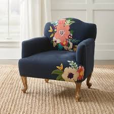 Astrid Embroidered Armchair Grandin Road Armchair Furniture Chic Accent Chairs