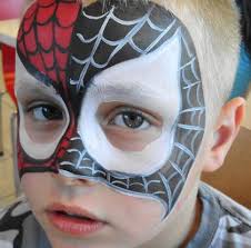 Load chisel brush with white face paint and create teardrop shapes over each eye. Venom Spiderman Face Paint Face Paint Ideas