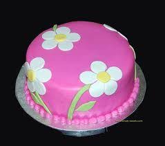 Single Layer Birthday Cake For Teenager Boy Images Pink With White Flowers Birthday Cake Sweet Birthday Cake Simple Birthday Cake Birthday Cakes For Teens