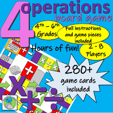 Maths Four Operation Board Game - for up to 8 players - Amped Up Learning