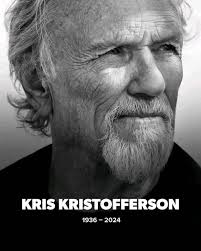 Remembering Kris Kristofferson today and every day. He is my North Star of  songwriters and a true American Hero.