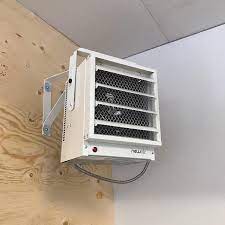 Newair Hardwired Electric Garage Heater Ceiling Mounted With Adjustable Louvers And Tilt Head Heats Up To 500 Sq Ft Of Space In 2021 Garage Heater Electric Garage Heaters Wall Mounted Heater