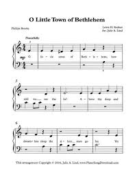 O Little Town Of Bethlehem Christmas Pdf Printable Sheet Music For Beginning Piano Players Christmas Piano Music Christmas Piano Hymn Sheet Music