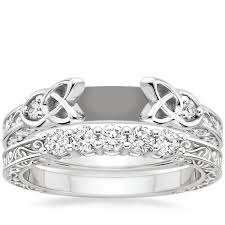 18k White Gold Aberdeen Diamond Ring Celtic Wedding Rings Diamond Engagement Ring Set Diamond Ring