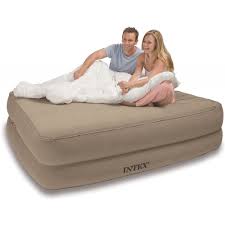Memory Foam Top Bed Queen Size Raised Inflatable Mattress Airbed Built In Pump Intex Air Bed Air Mattress Camping Top Beds