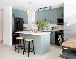 After testing a million shades of green, they eventually landed on the pewter green. Cabinet Refacing Opens Doors Into Big Box Markets Woodworking Network