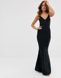 Lipsy Plunge Front Fishtail Bandage Maxi Dress In Black Asos Dresses Maxi Dress Fashion
