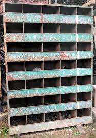 A few weeks ago we heard about a derelict brickworks outside hull that was being cleared. Vintage Industrial Metal 35 Pigeon Hole Cabinet Storage Shelves