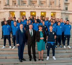 A horrible, narrow minded little man who has nothing but contempt for the lgbtq+ community, women. Foster And Givan Honour The Northern Ireland Football Team And The Gawa Department For Communities