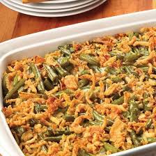 Classic Green Bean Casserole Green Beans Cream Of Mushroom Soup Milk Soy Sauce Pepper Ff Onions Greenbean Casserole Recipe Bean Recipes Bean Casserole