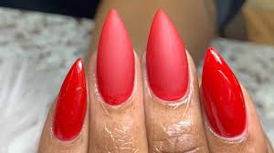 The acrylic nails will help your nails from getting damaged. Dark Red Matte Acrylic Nails Nail And Manicure Trends