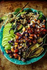Vegan Roasted Vegetable Quinoa Salad Heather Christo Recipe Vegan Roast Healthy Recipes Food