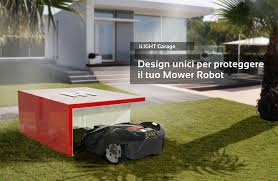 Automower Rasenmaher Roboter Robotic Lawn Mower Tondeuse Robot Garage Www Idea Mower Eu Design Elegante Ed Originale Ideale Per Tondeuse Robot Robot Jardins