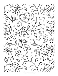 Adults art therapy coloring page of two cute owls. 50 Free Printable Valentine S Day Coloring Pages