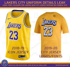 Take a look at the two new jerseys which both honour the team's first few seasons in los angeles in the early 1960s. Los Angeles Lakers New City Uniform Details Leaked Sportslogos Net News