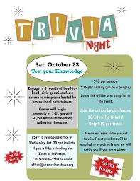 Instantly play online for free, no downloading needed! Trivia Night Shomrei Torah Wayne October 23 2021 Allevents In