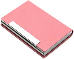 Diy business card holder ~ an adorable sleeve style business card holder with pinking sheer edges. Buy Padike Business Card Holder Business Card Case Professional Pu Leather Stainless Steel Multi Card Case Business Card Holder Wallet Credit Card Id Case Holder For Men Women Pink Online In Vietnam