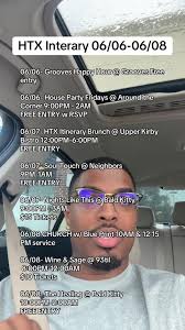 HTX Itinerary: Events from June 6 to June 8