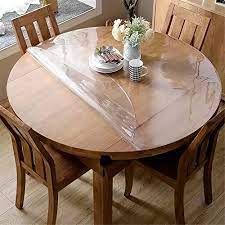 If the dining table pad is going to stay on the table permanently, remember to it is recommended to store table pads in a room or area where the temperature remains stable. Buy Ostepdecor 2 0mm Thick Clear 48 Inches Round Table Cover Round Table Protector Round Table Pad Heavy Duty Table Top Cover Clear Table Cover Protector For Dining Room Table Online In Indonesia