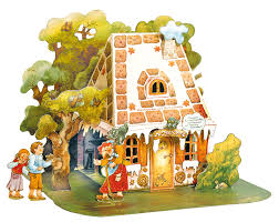 Als sie das lebkuchenhaus entdecken essen sie davon. Hansel Und Gretel Bastelbogen Bastelbogen Lebkuchenhaus Aus Papier Basteln