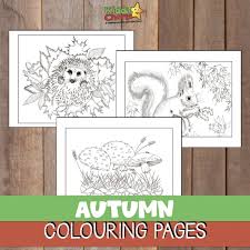 The orange red yellow and emerald colors of autumn leaves make fall such a beautiful time of year. Free Autumn Coloring Pages Kiddycharts